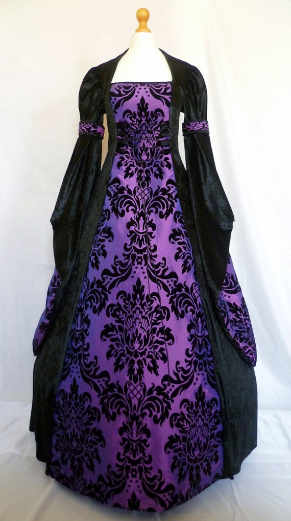 purple and black gothic dress