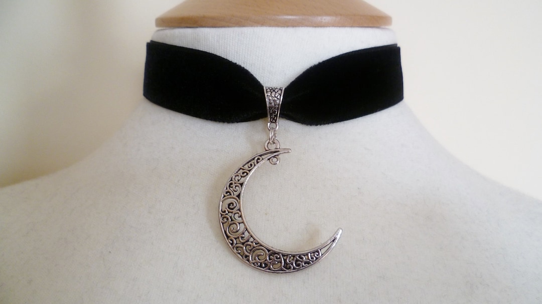 Velvet Moon Choker: Gothic Pagan Necklace - Etsy