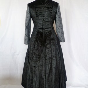 Medieval Dressrenaissance Gown Black and Grey Dress Gothic - Etsy