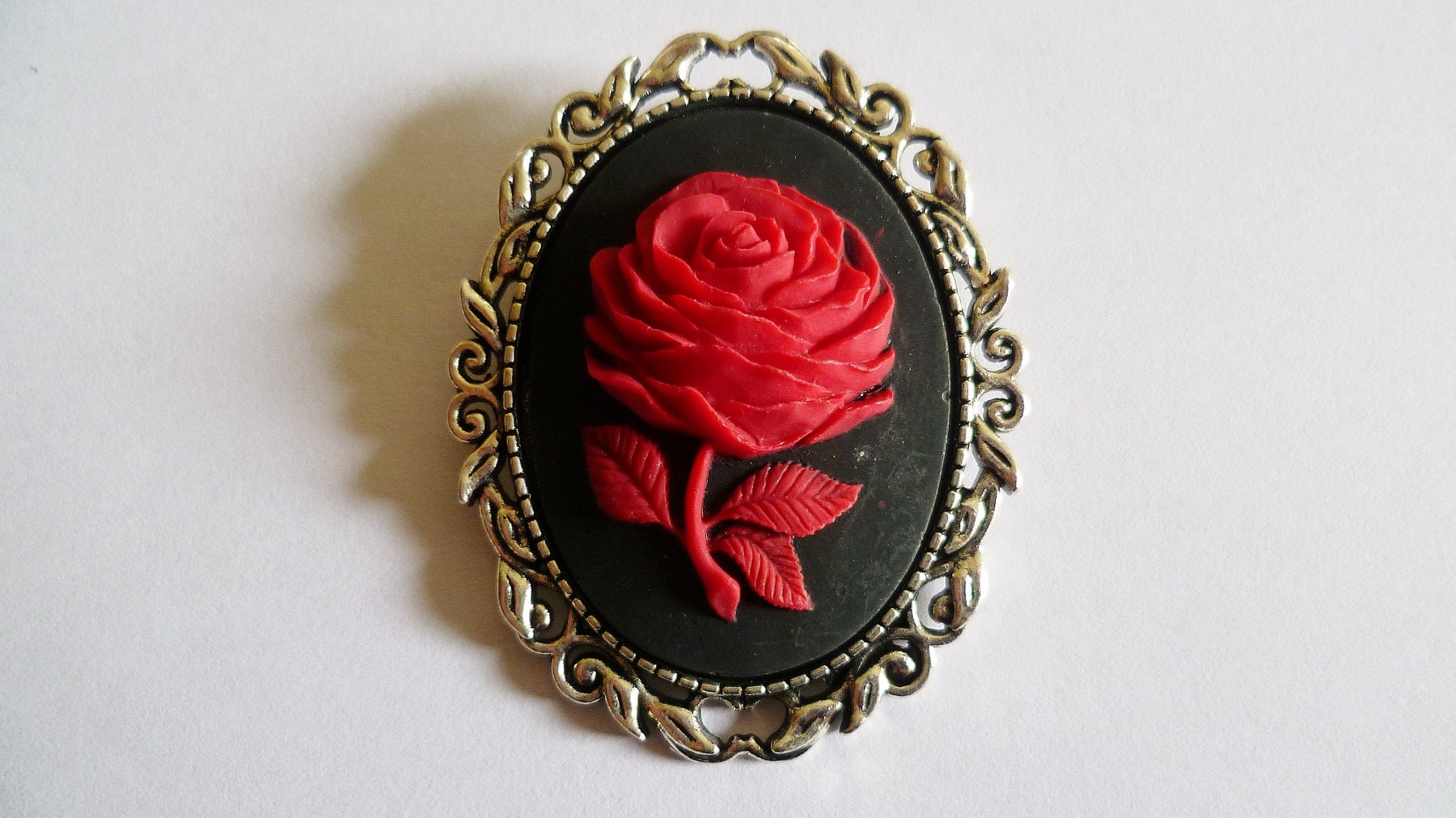 Yuehao Brooch Rhinestone Accessories Brooch Rose Flower Clothing Red Women Pins Other, Adult Unisex, Size: 1XL