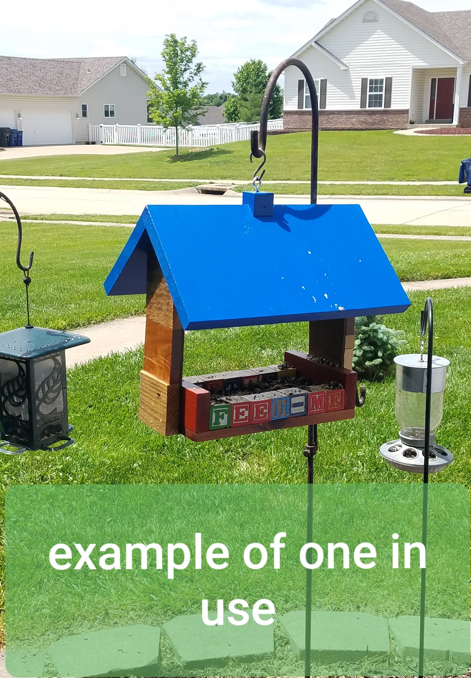 Modern Bird Feeder Reclaimed Wood Indoor/outdoor Rustic Garden Feature