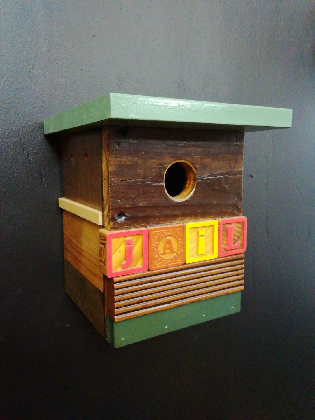 Rustic Reclaimed Wood Birdhouse: Modern Outdoor Garden Decor - Etsy