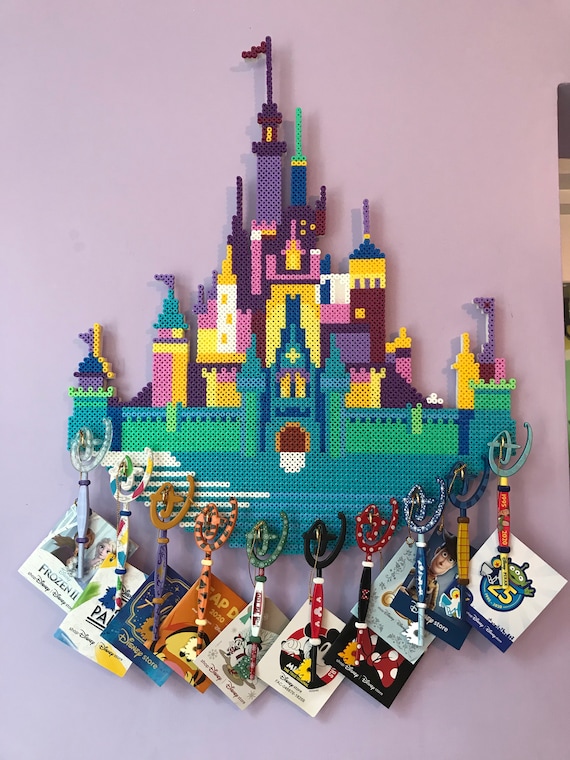 Pixel Art Castle Disney Key Display Etsy