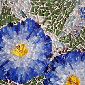 Small Mosaic Picture, Original Ar twork, wall decor, glass mosaic art, home decor, floral art, wall decoration, floral art, indoor, art work
