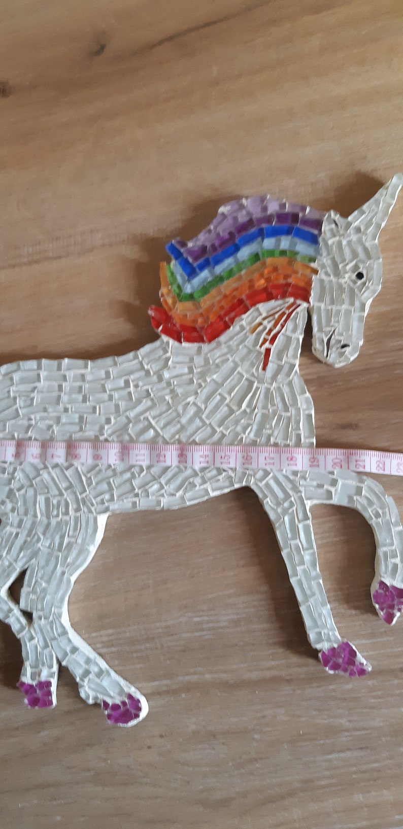 Unicorn Mosaic Decor Mosaic Wall Decor Glass Mosaic Decor Etsy
