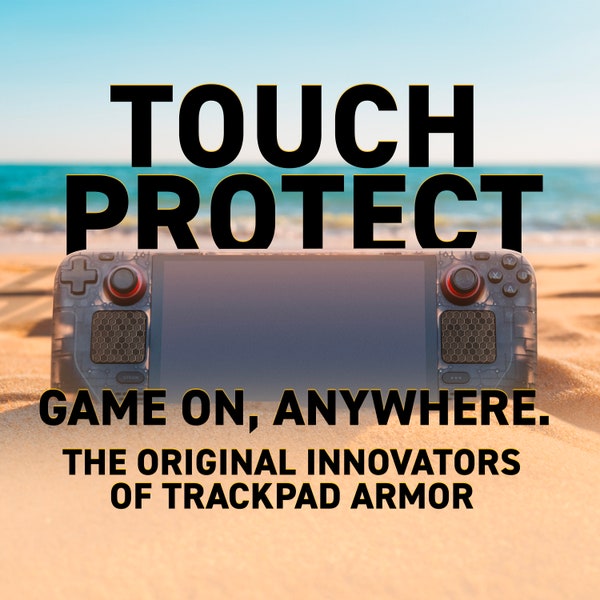 TouchProtect™ Steam Deck. OLED Compatible. A Steam Deck Skin  to change the texture of your trackpads! - Removable with no residue.