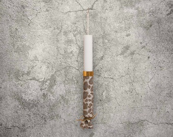 Animal Print Lambatha / Greek Lambatha / Easter Candle / Orthodox Easter Candle / Leopard Candle Lambatha