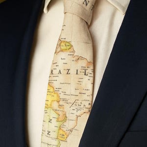 Cravate carte pour mariage à destination, mariés et garçons d'honneur, cadeaux pour les amateurs de voyage, cadeau pour lui, cadeau pour pilote, cadeau de remise des diplômes