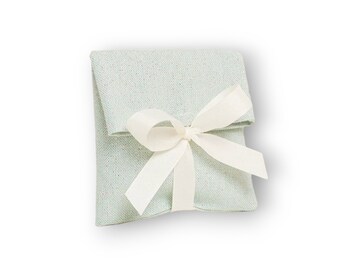 Mint Green Lurex  Goodie Bags with Ribbon / Wedding Favor Bags / Thank you Favors / Shower Party / Birthday