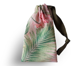 Green and Pink Tropical Gift Bags / Orchid Theme Bridal Shower / Thank You Bags/ Destination Favor Bags / Hawaii Theme Party