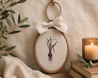 Farmhouse Kitchen Embroidery with Onion Design