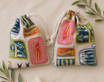 Mediterranean Wedding Sardine Favor Bags