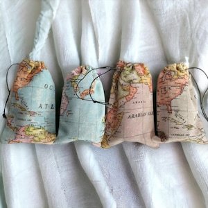 Sacs de cadeaux de mariage Tour du monde - Cadeaux de voyage pour la douche nuptiale - Sacs-cadeaux Bon Voyage - Décoration aventure Wanderlust