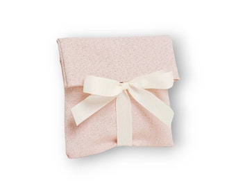 Pink Lurex Goodie Bags with Ribbon / Wedding Favor Bags / Thank you Favors / Shower Party / Birthday