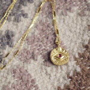 Nazar, silver necklace, Gold Vermeil 18k. image 5