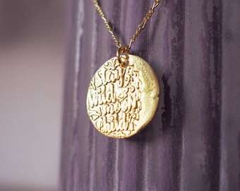 Stay Wild Moon Child 18k Vermeil Gold Necklace, Zirconium inlay.