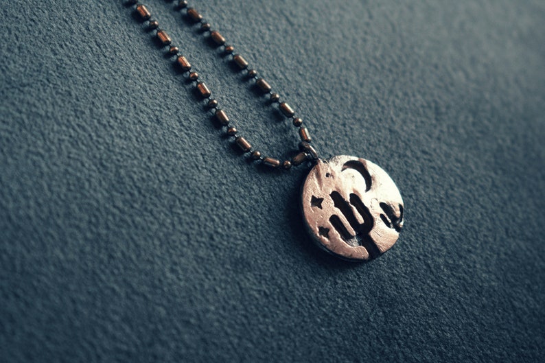 Saguaro silver necklace. image 3