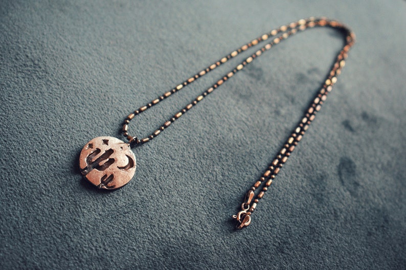 Saguaro silver necklace. image 1