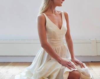 Linen Wedding Dress Etsy