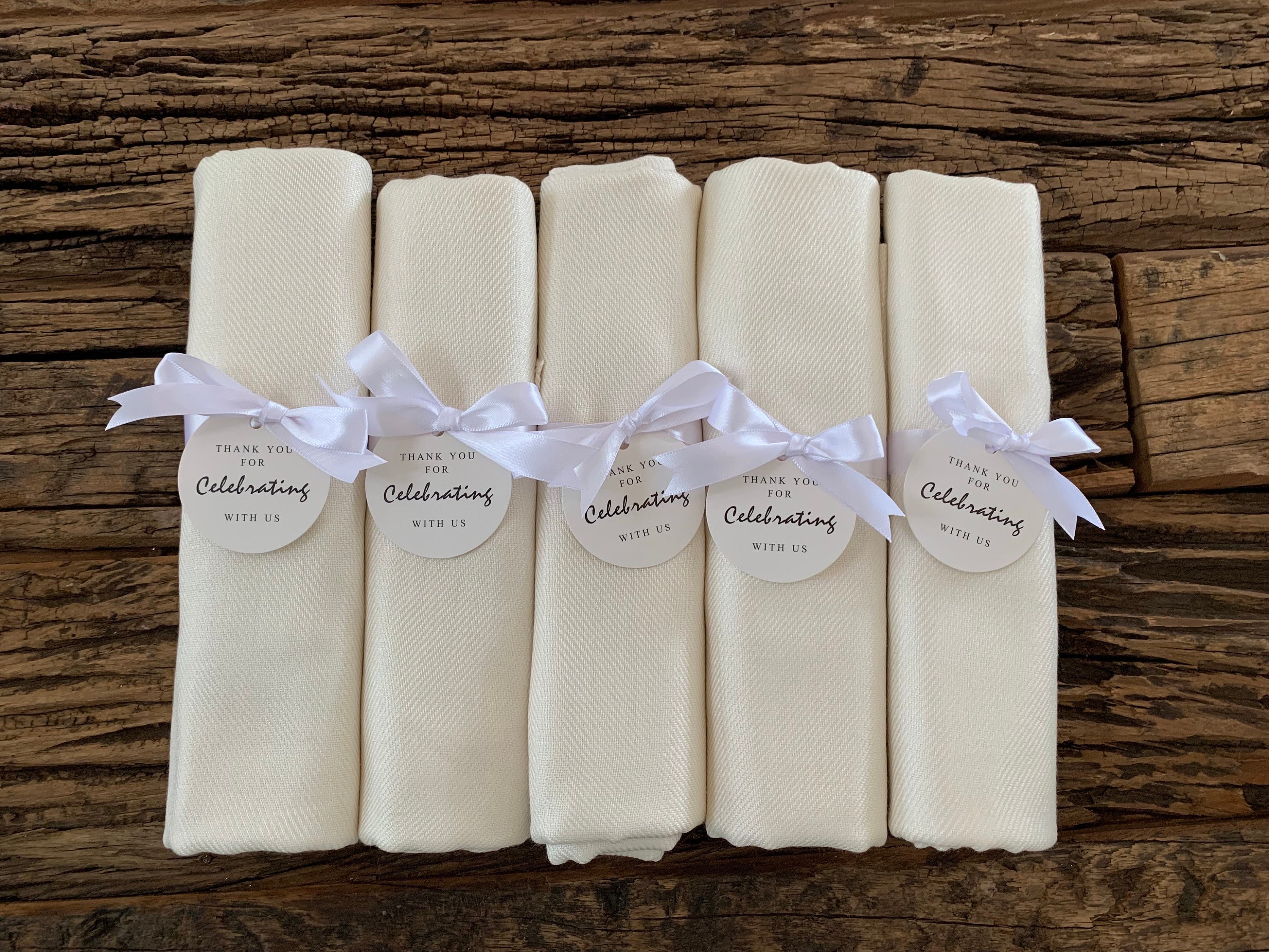 SET von 5 Elfenbein Hochzeit Pashmina mit OrganzaBand Etsy