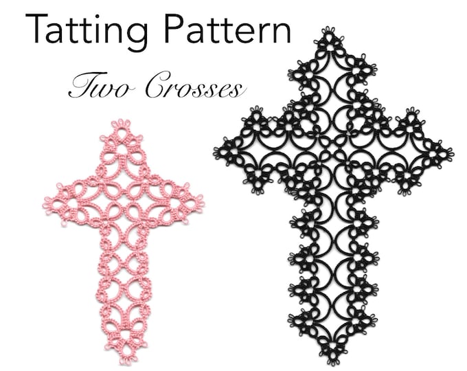 Tatting Pattern - Two Crosses - Instant Digital Download PDF - Etsy