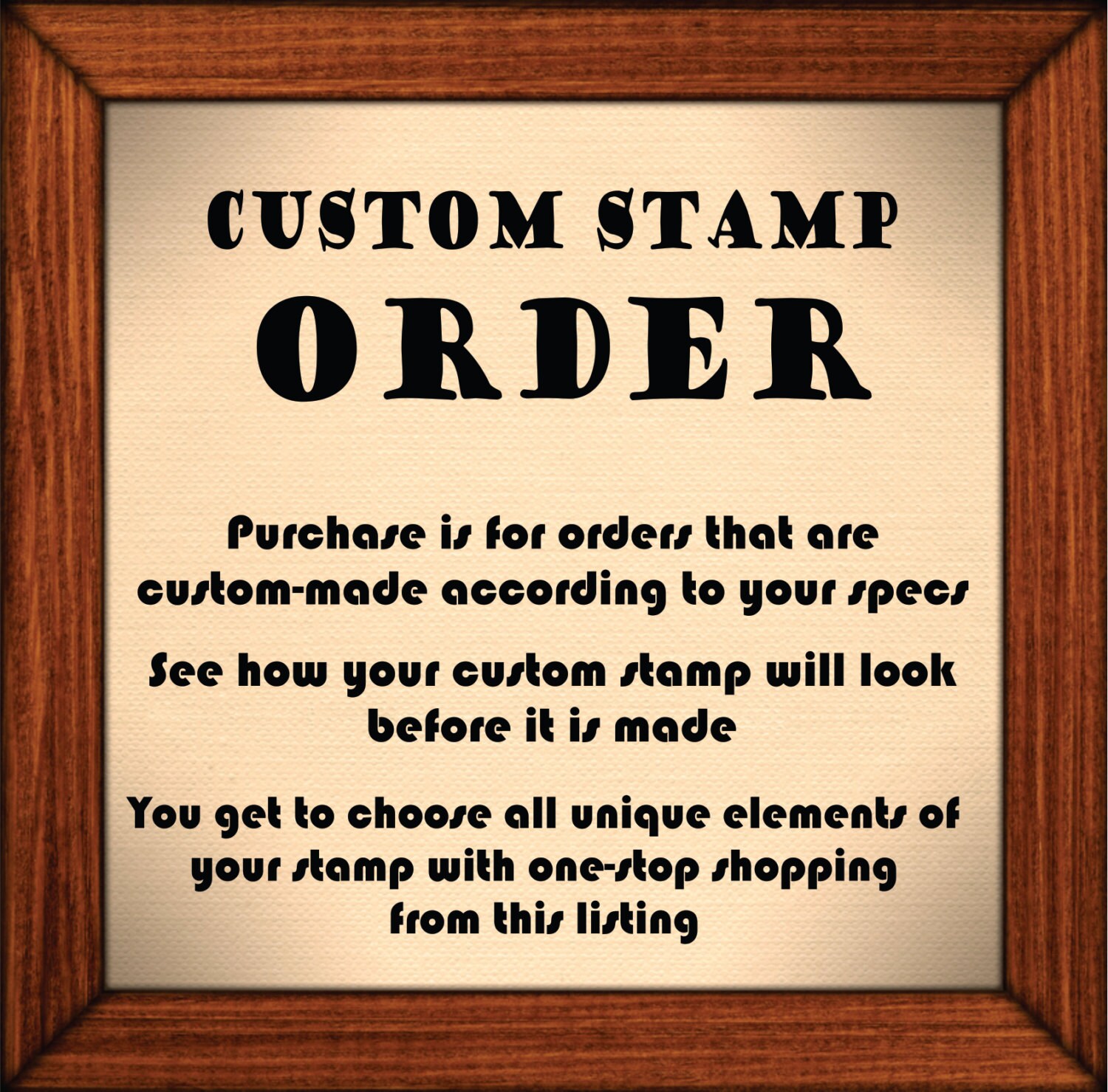 Rubber Stamp Custom Order