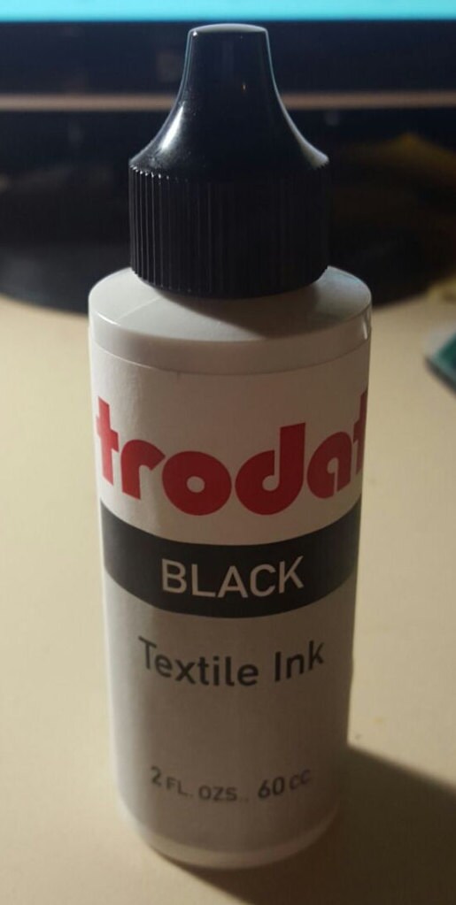 Black Waterproof Textile Stamp Ink for Wooden or Selfinking Etsy Canada