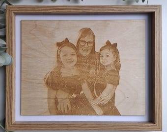 Laser Engraved Framed Photo