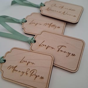 Personalised Woden Gift Tag Style 1 image 1