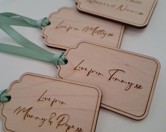 Personalised Woden Gift Tag Style 1