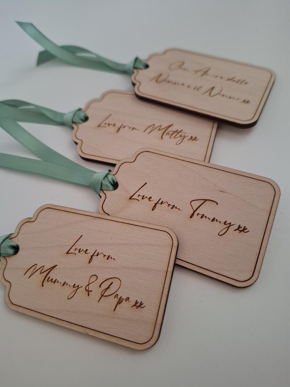 Personalised Woden Gift Tag Style 1