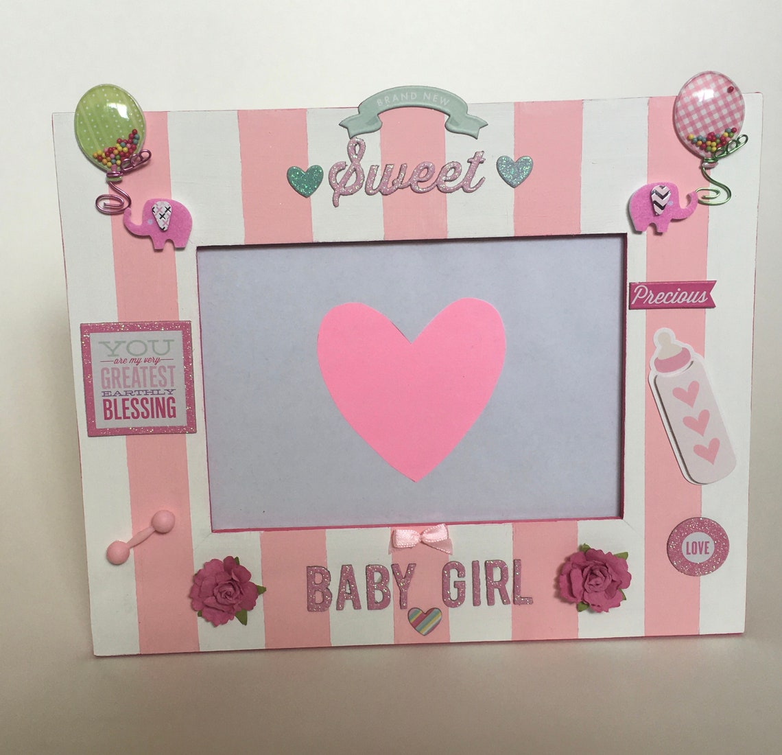 Baby Girl Picture Frame for 4x6 Photo Etsy