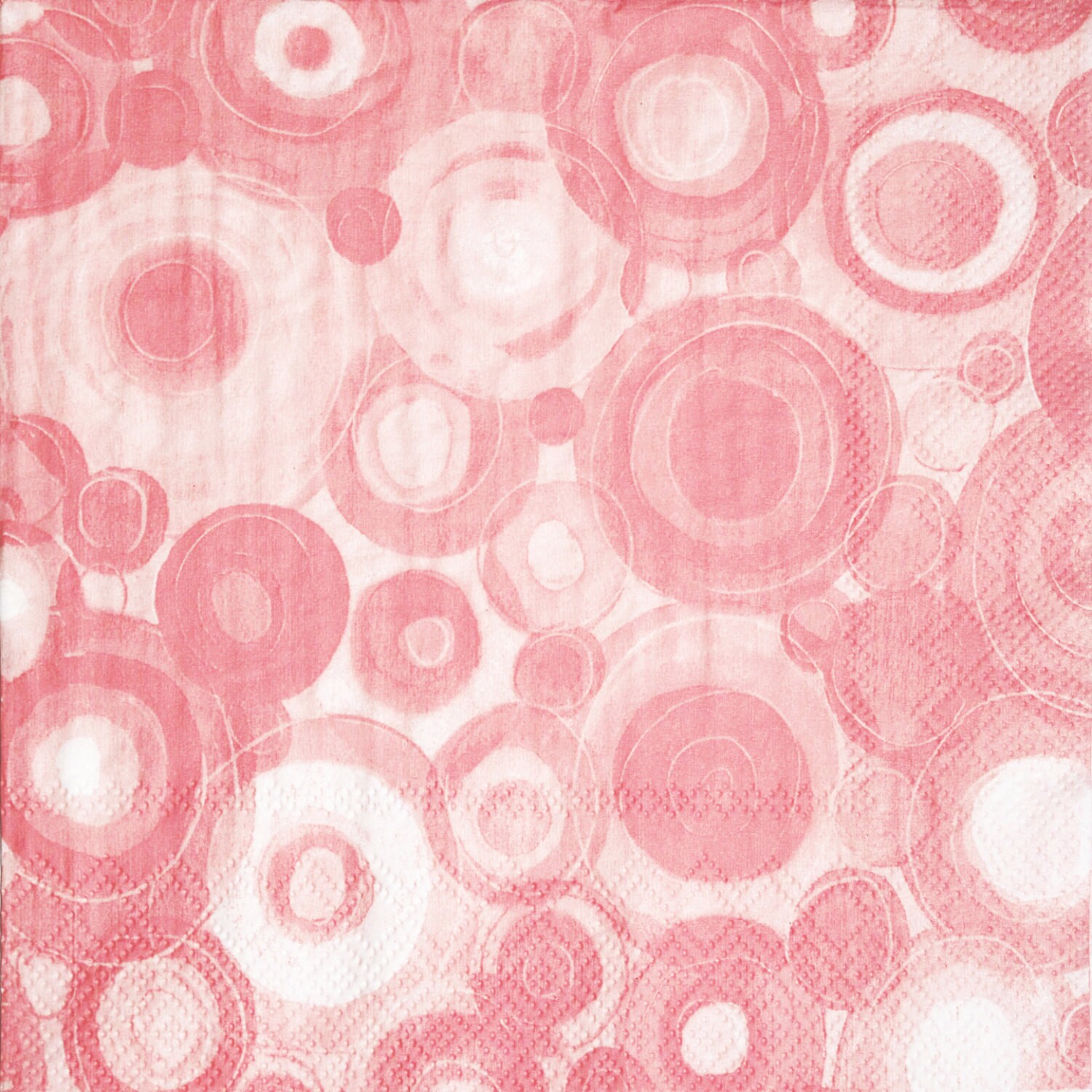 Decoupage paper napkins Pink circles abstract Set of 3 Etsy