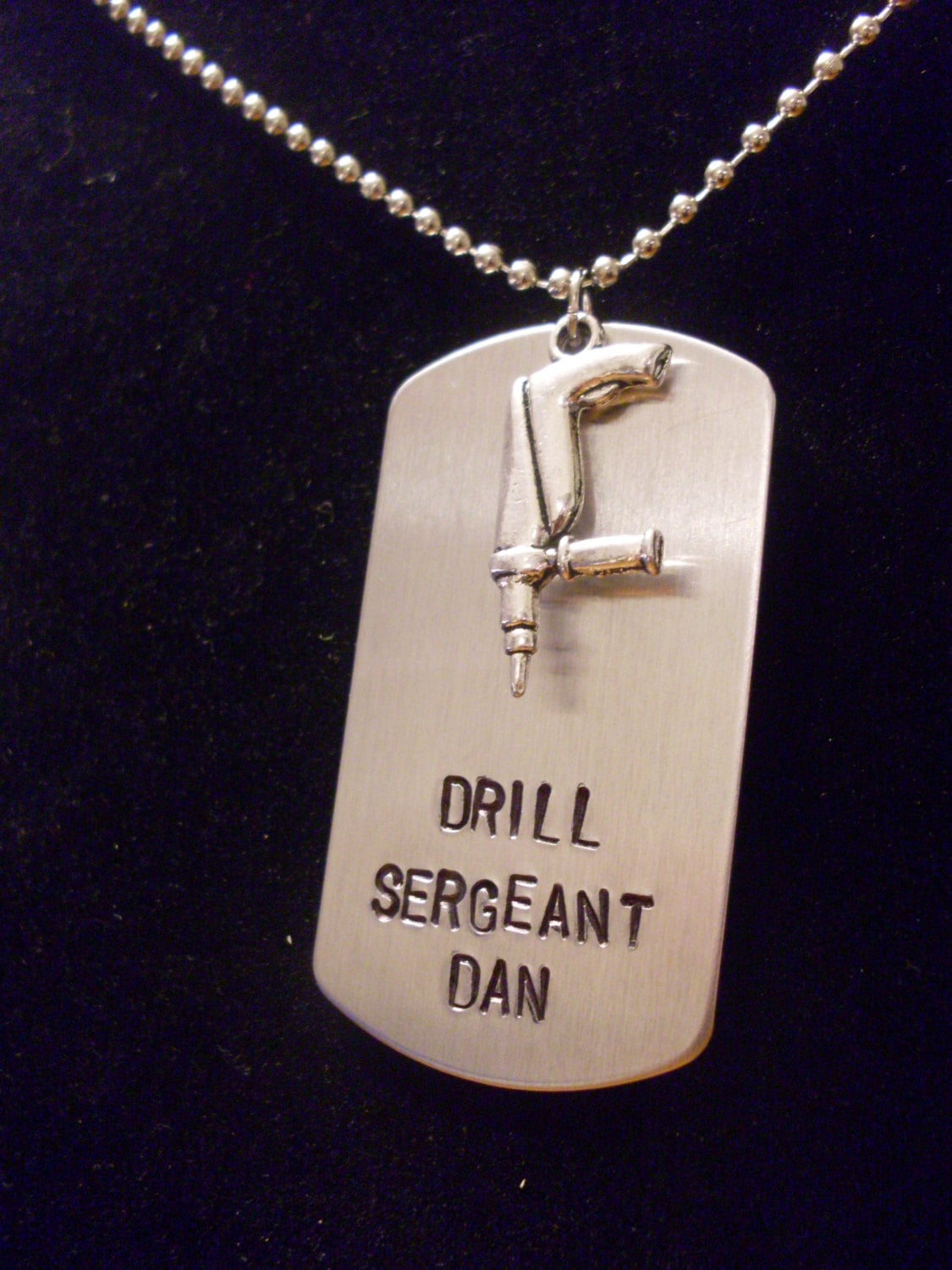 Remain Calm Only A Drill Hand Stamped Aluminum Dog Tag Necklace Drill Sergeant Remain Calm Only A Drill Hand Stamped Aluminum Dog Tag Necklace Drill Sergeant