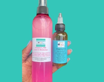 Kids Leave-In Hair Moisturizer & Hair Oil Duo | Kids Hair Care Set | Moisturize Seal | Natural Kids Hair Routine