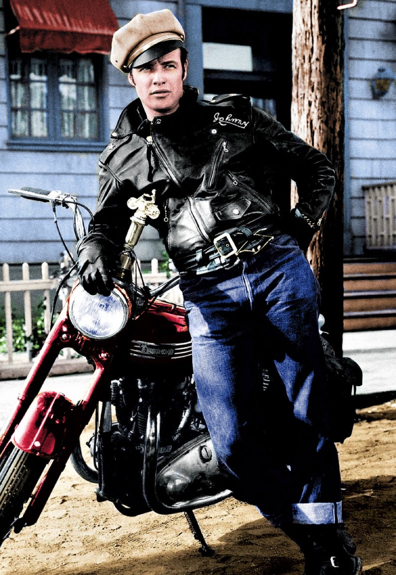 The WILD ONE Marlon Brando Triumph Motorcycle Poster | Etsy