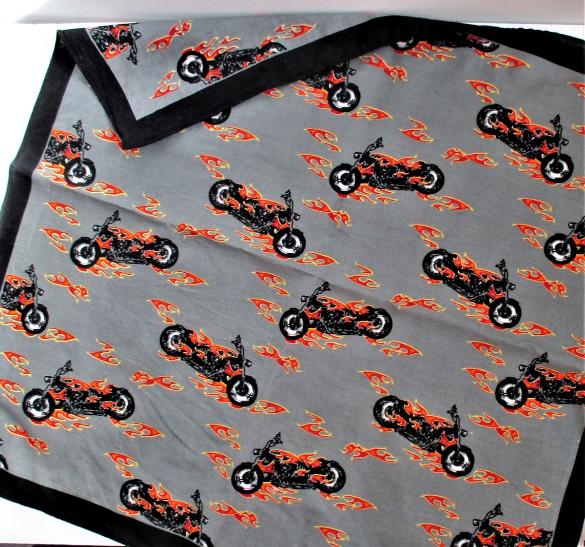 Vintage Motorcycle Bandana Motorcycle Images Kerchief Gift for | Etsy