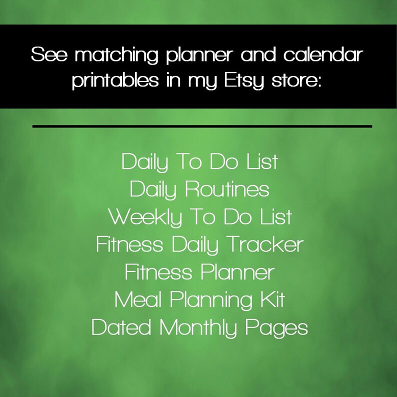 Printable Monthly Undated Calendar 8 5x11 Letter Size PDF Etsy