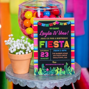 Fiesta Invitation - Printable Fiesta Party Invitation - Fiesta Invitation Template - Instant Download First Birthday Fiesta Invitation