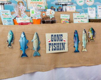 Fish Birthday Banner Etsy
