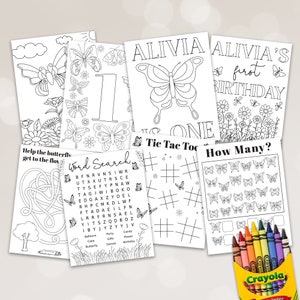 Butterfly Coloring Pages, Butterfly Activity Pages, Butterfly Birthday Party Activities, Printable Butterfly Party Games