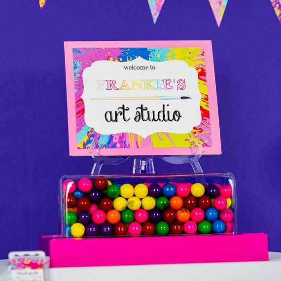 Art Party Sign - Printable Signs for Art Birthday Party - Painting Party Signs by Printable Studio Il_570xn