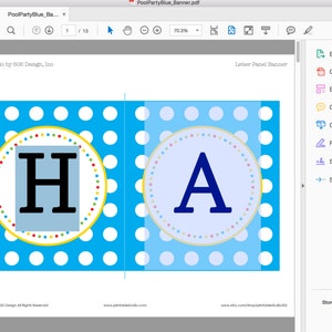 Pool Party Birthday Banner Instant Download Pool Party Printable Pool ...