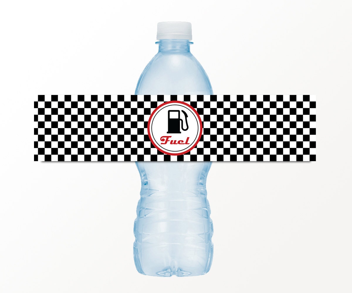 Saltstick Label Race Car Party Drink Labels Printable Race Car Water Labels Race Car ...