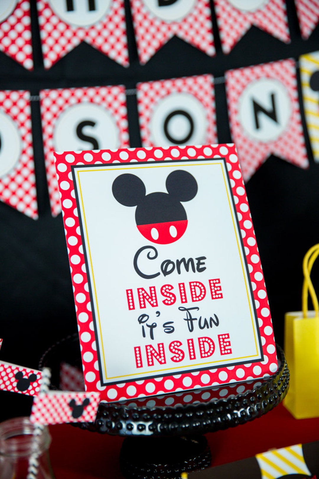 Come Inside It's Fun Inside Sign Instant Download Mickey Mouse Party ...