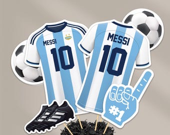 Argentina Soccer Centerpieces, Argentina Football Decorations (digital file)