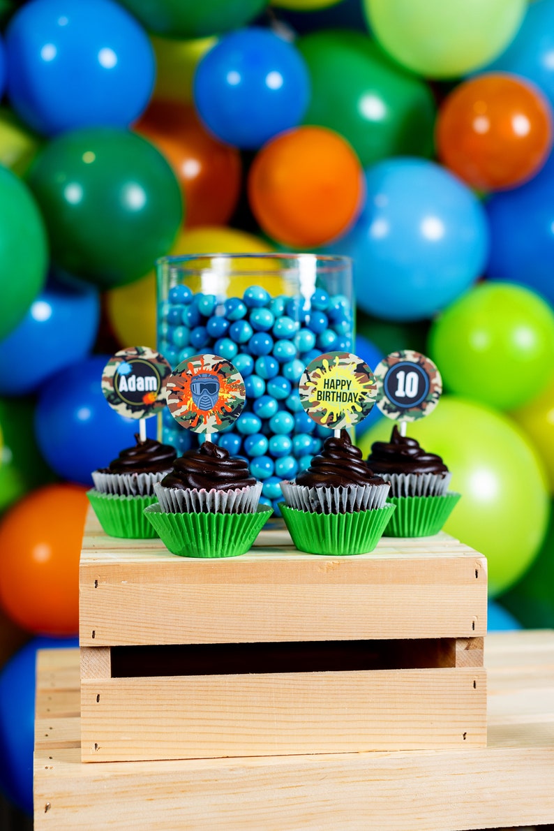 Paintball Party Decorations Paintball Birthday Decorations Etsy