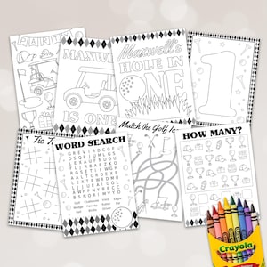 Golf Party Coloring Pages Golf Activity Pages Golf Birthday Party Activities Printable Golf Party Games