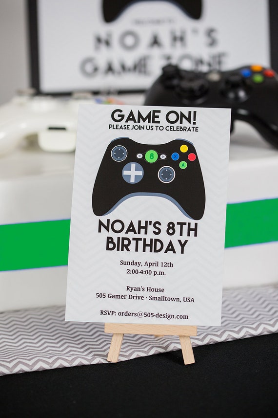 Video Game Invitation - Instant Download Video Game Invitation - Printable Video Game Party - Video Game Birthday by Printable Studio Il_570xn