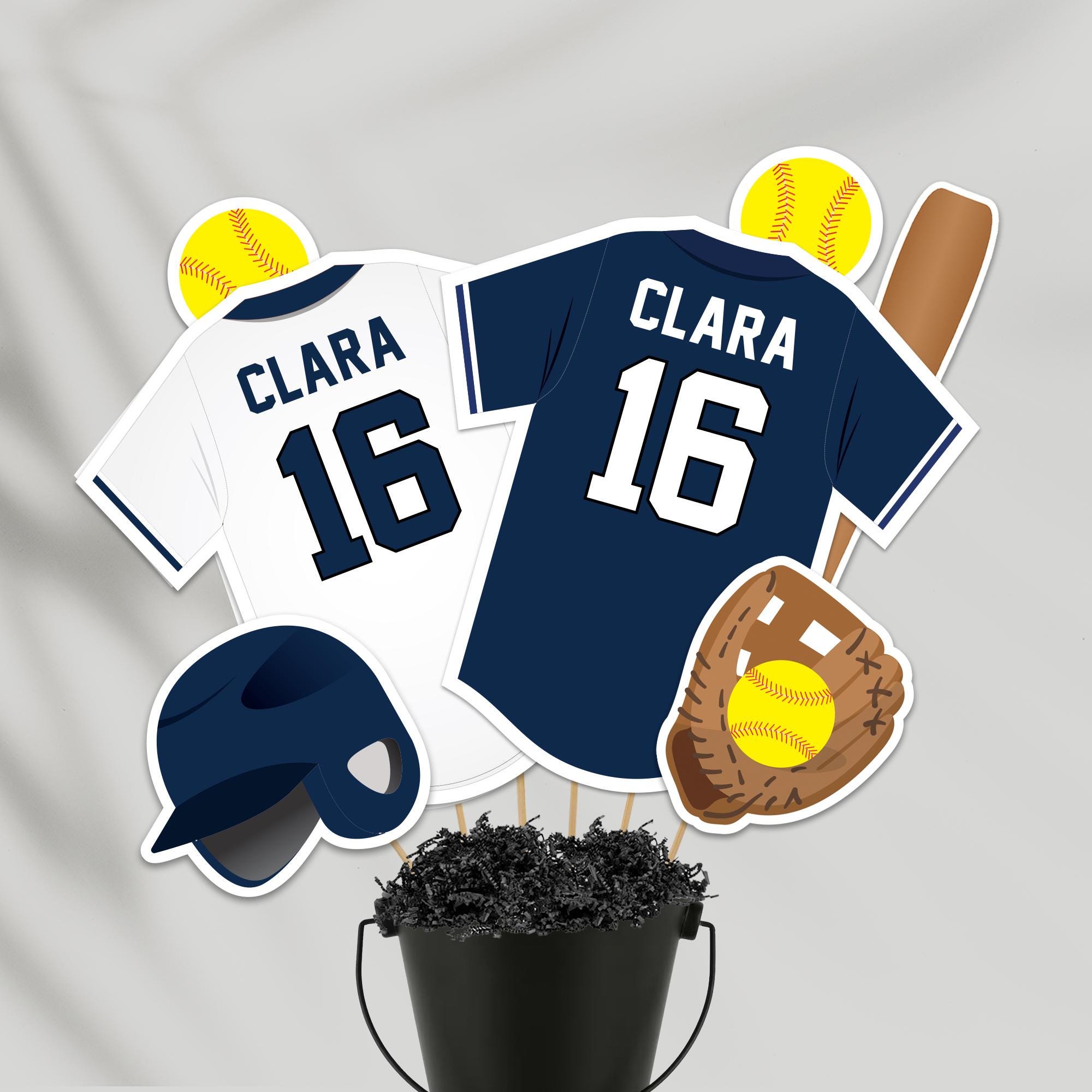 Softball Centerpieces Navy Blue: Printable Graduation Table Decorations ...